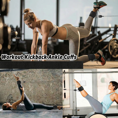 Ankle Resistance Bands, Ankle Bands for Working Out with Cuffs, Resistance Bands for Leg Butt Training Workout Equipment for Kickbacks Hip Gluteus Training Exercises, Ankle Strap with Exercise Bands Outdoorfun Fitness