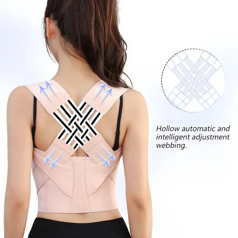 Adjustable Shoulder Posture Corrector Brace - Back Straightener for Men & Women