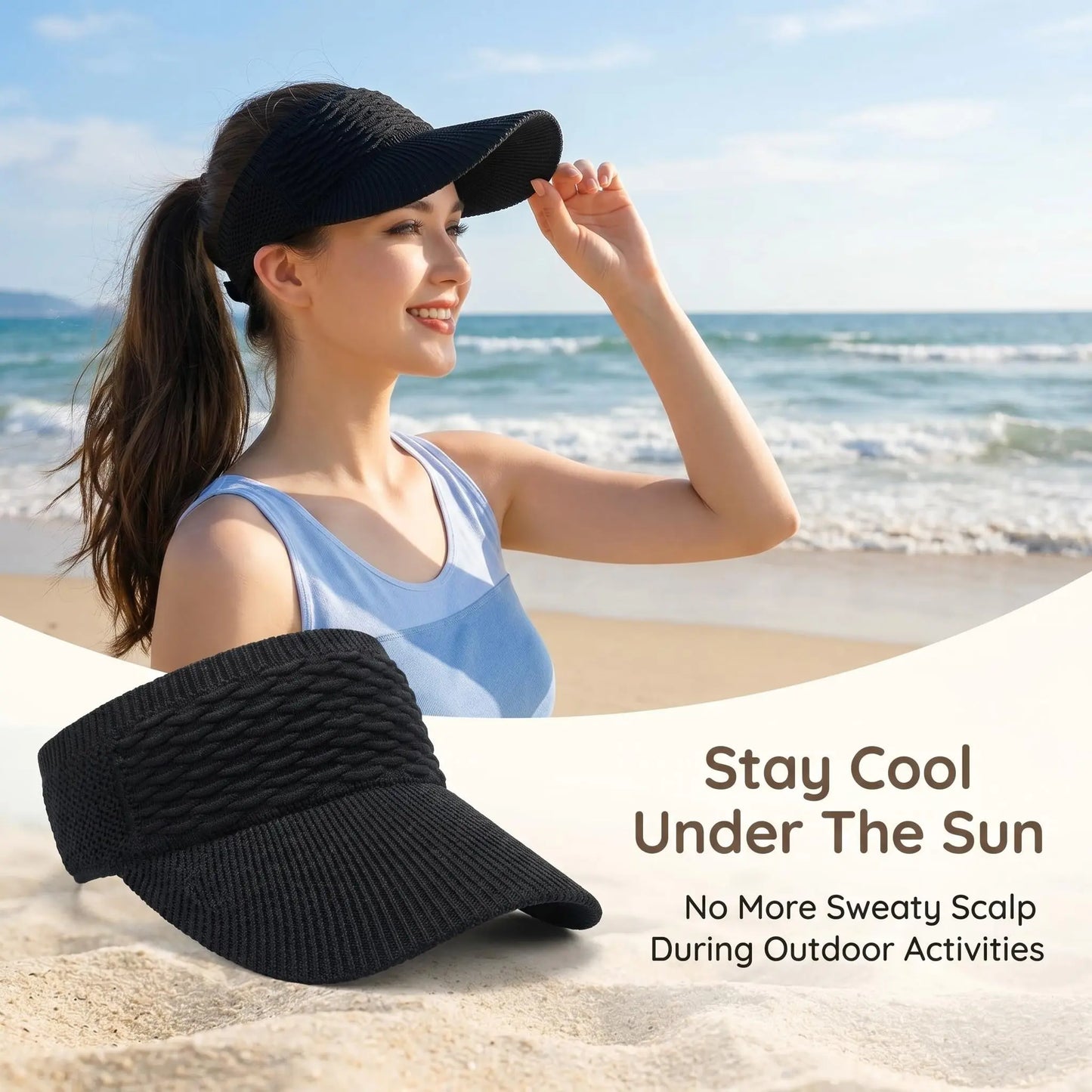 Open-Top Visor Hat — Summer Outdoor Sports, Running, and Sun Protection