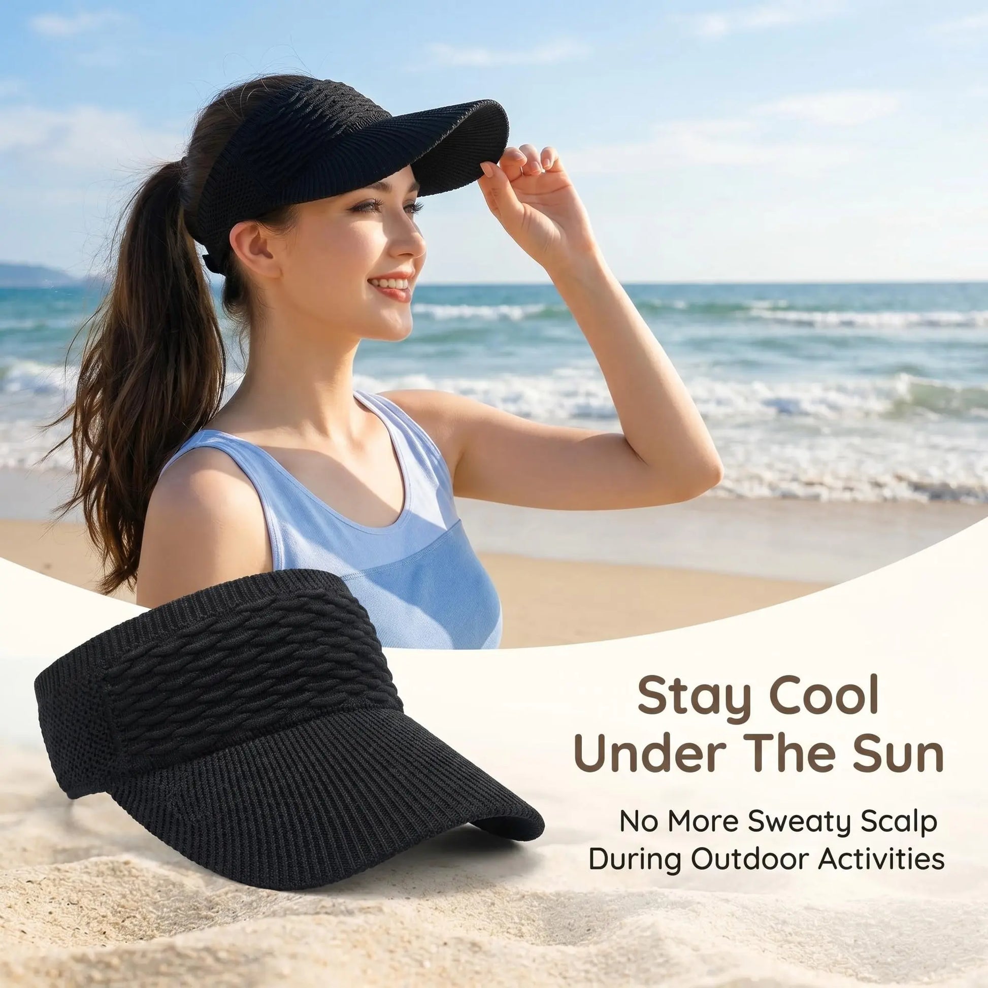 Open-Top Visor Hat — Summer Outdoor Sports, Running, and Sun Protection
