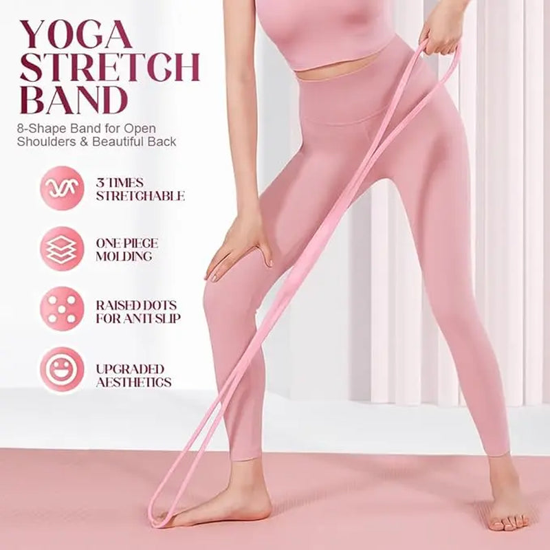 Figure-8 Resistance Band, Portable Stretching Gear for Home Workout, Beginner-Friendly Daily Movement & Flexibility, Workout Bands, Beginner Workout Routine