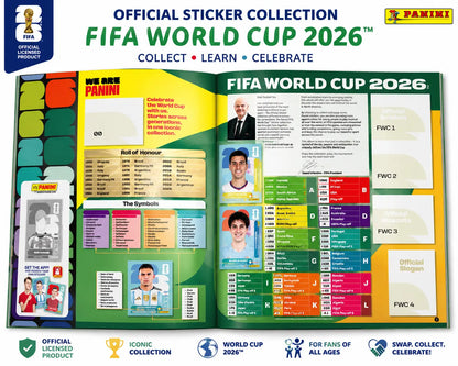 FIFA/PANINI Authorized World Cup Star Sticker Commemorative Booklet, Each Box of Stickers Contains 50 Bags, with 7 Stickers per Bag