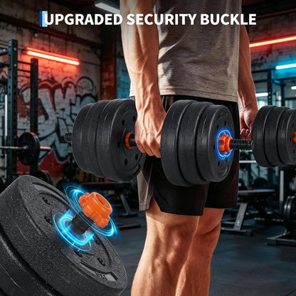 Fitness Workout Multi Functional Adjustable Dumbbell Weight Set Lbs 44Lb Barbell Kettlebell Push-Up Stand Home Gym Exercise Equipment for Men Women Summervibes
