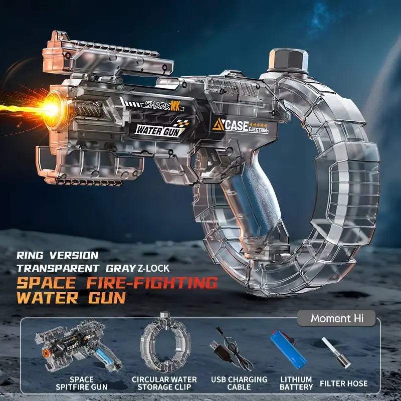 Electric Water Blaster with Lights & Sound Effects, Automatic Water Gun for Kids & Adults, Powerful Water Pistol for Pool, Beach, Backyard & Summer Vibes