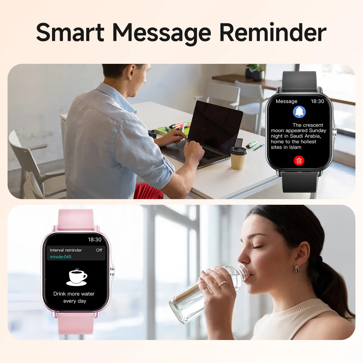 Free Delivery Smart Watch, Bluetooth Connect, 1.83 Hd Screen, Wireless Call & Music, Multiple Sports Modes, Text Message, Music Player, Daily Tool, Ideal Gift, Unisex
