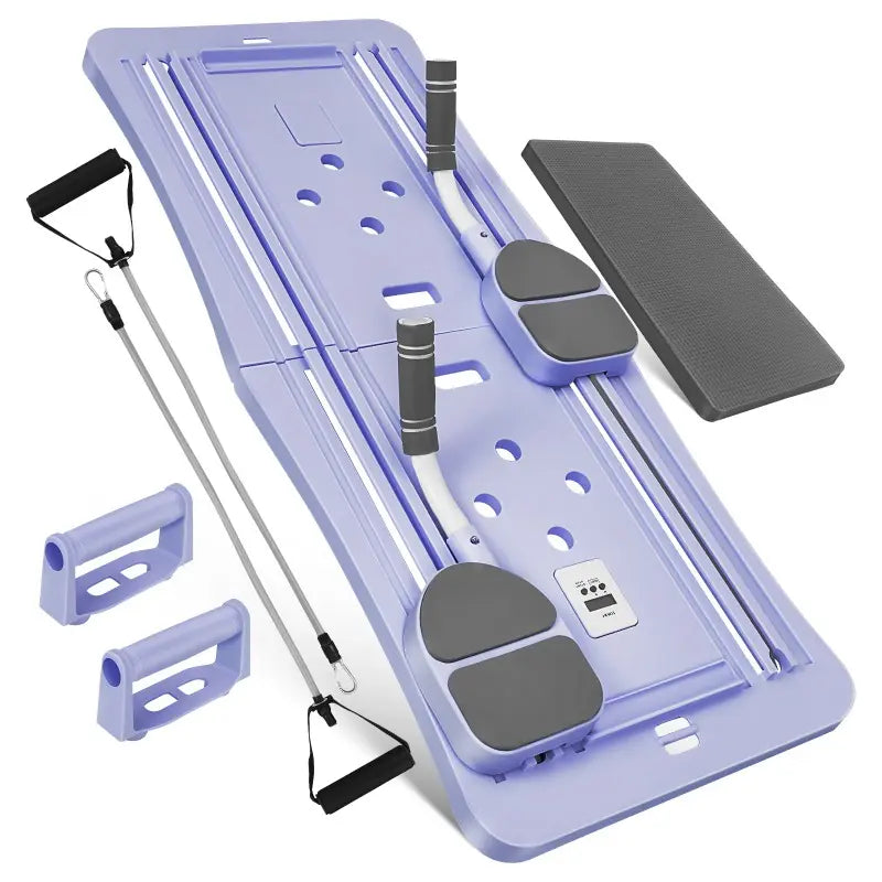 Foldable Abdominal Board with Foldable Design - Core Strength Training Equipment, Elbow Support, Knee Pads, Automatic Rebounder, Built-In Timer, Comes with Free Gifts, Free Gifts Included for Home Pilates, Crunch & Sit-Up Assist, Workouts for Flat Tummy,,
