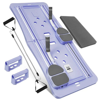 Foldable Abdominal Board with Foldable Design - Core Strength Training Equipment, Elbow Support, Knee Pads, Automatic Rebounder, Built-In Timer, Comes with Free Gifts, Free Gifts Included for Home Pilates, Crunch & Sit-Up Assist, Workouts for Flat Tummy,,