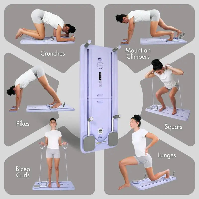 Pilates Board – Foldable Reformer for At-Home Workouts | Tone, Sculpt & Stretch Anywhere! 🔥