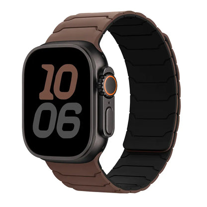 Ultra Soft Magnetic Silicone Smart Wearable Accessories, Apple Watch Replacement Bands for Ultra 2/Se/Series 11-3, Sport Waterproof Adjustable 38-49Mm Wrist Strap for Men