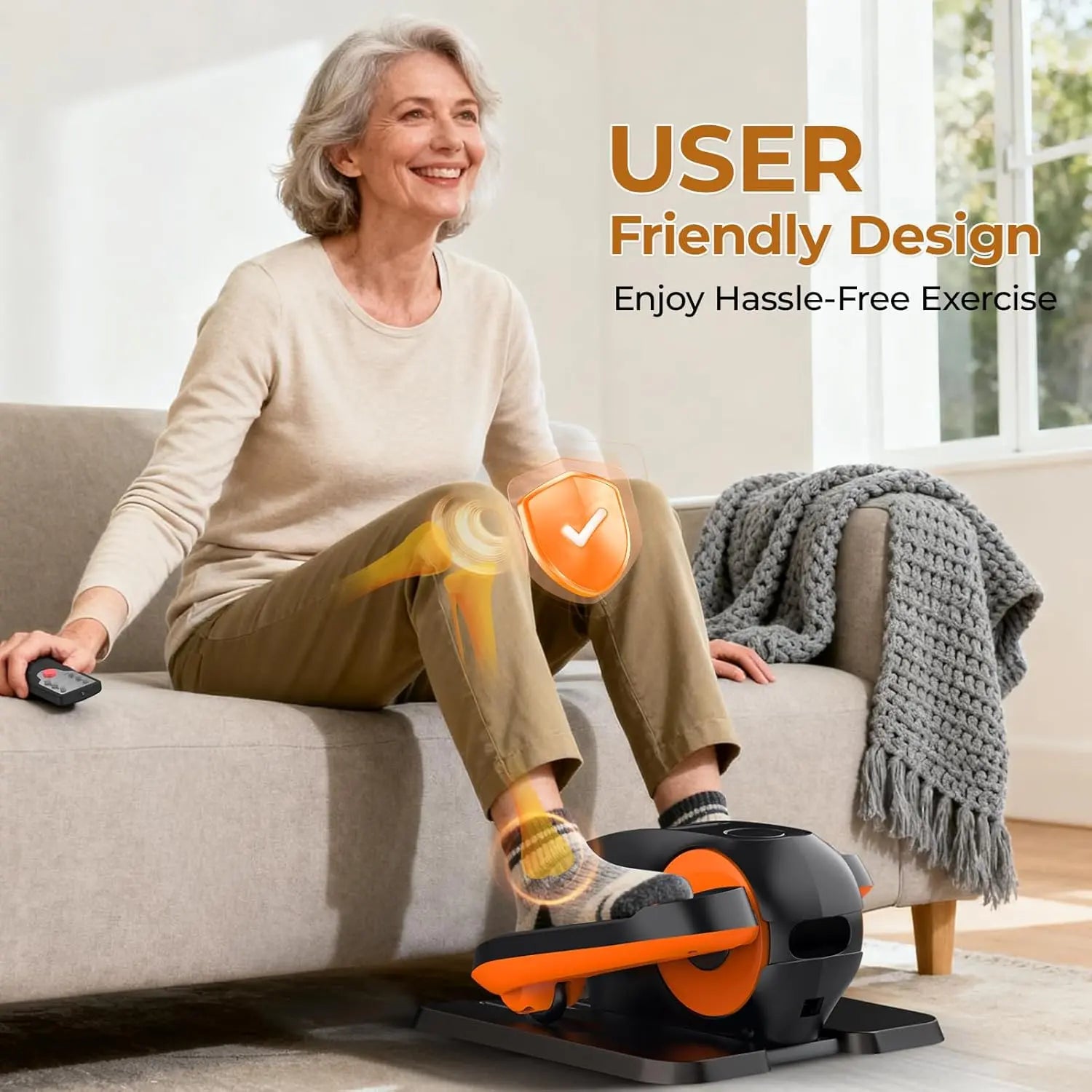 Under Desk Electric Elliptical Machine - 12 Speeds Portable Seated Pedal Exerciser with Remote Control, 3 Smart Workout Programs, Whisper-Quiet for Home Gym Setup, Encourages Movement with Motivating Display Vibration Plates Walking Pad