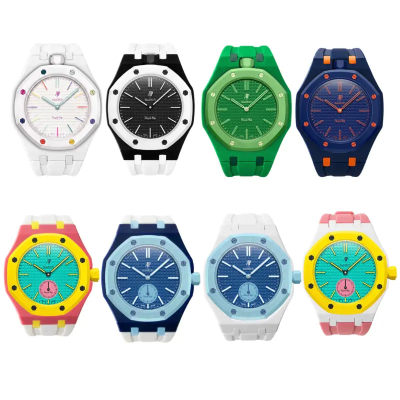 Premium Base Collection Sport Strap for AP X Swatch Royal Pop Pocket Watch | Pocket Watch to Wristwatch Conversion | Vertical & Horizontal Crown | High Quality Silicone Strap