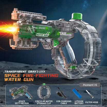 Electric Water Blaster with Lights & Sound Effects, Automatic Water Gun for Kids & Adults, Powerful Water Pistol for Pool, Beach, Backyard & Summer Vibes
