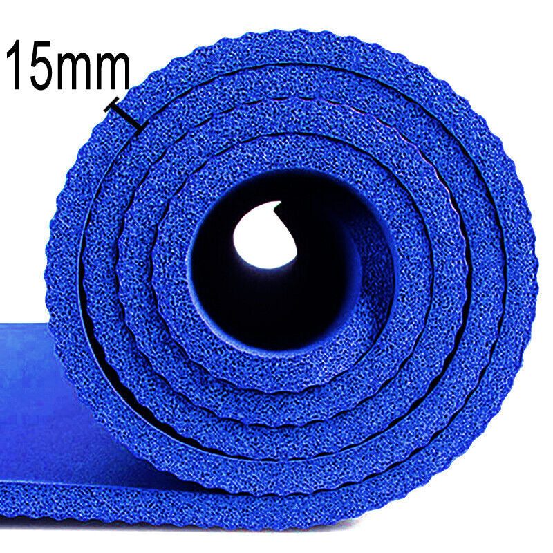 Transform Your Workout with Our Super Thick 15mm Non-Slip Yoga Mat - Perfect for Yoga, Pilates, and Fitness Sessions! 🌟🧘‍♀️💪