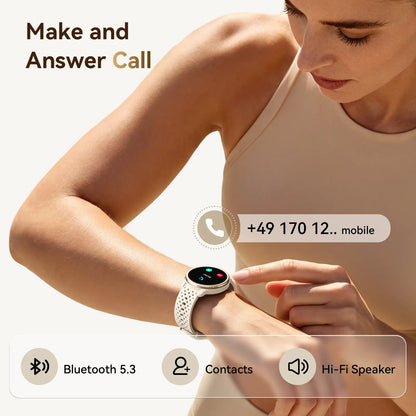 FANYAR-02 AI Smartwatch with Silicone Band, 1.27In Full Touch Screen,Ip68 Waterproof Bluetooth Music Player,Heart Rate/Sleep Monitor Fitness Tracker for Iphone Android Phones Health Smartwatch Wearable Smartphone Wristwatch Sport Mode Tiktokshopsummersale