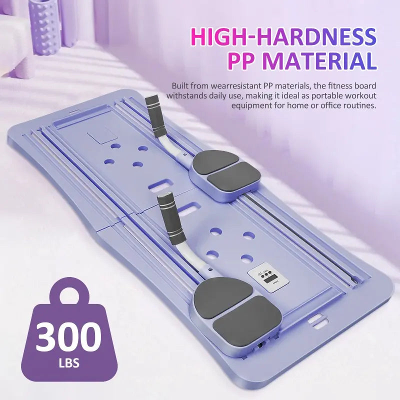 Foldable Abdominal Board with Foldable Design - Core Strength Training Equipment, Elbow Support, Knee Pads, Automatic Rebounder, Built-In Timer, Comes with Free Gifts, Free Gifts Included for Home Pilates, Crunch & Sit-Up Assist, Workouts for Flat Tummy,,