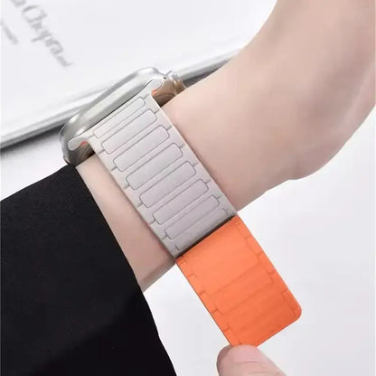 Ultra Soft Magnetic Silicone Smart Wearable Accessories, Apple Watch Replacement Bands for Ultra 2/Se/Series 11-3, Sport Waterproof Adjustable 38-49Mm Wrist Strap for Men
