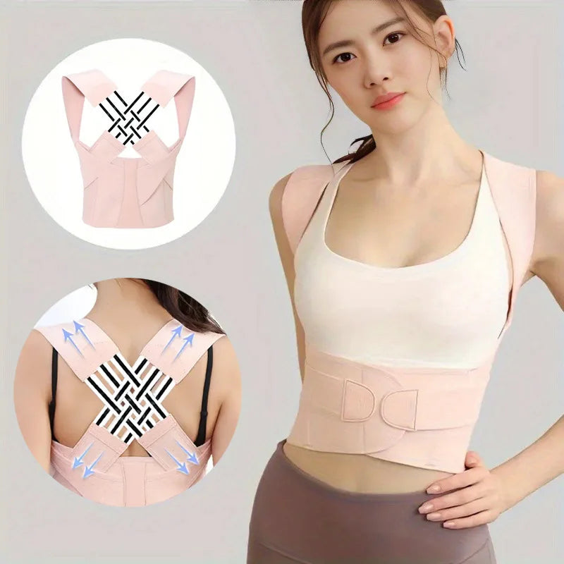 Adjustable Shoulder Posture Corrector Brace - Back Straightener for Men & Women