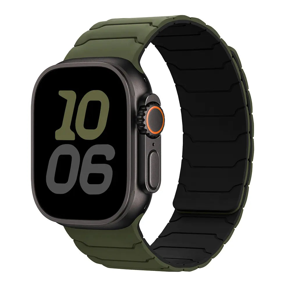 Ultra Soft Magnetic Silicone Smart Wearable Accessories, Apple Watch Replacement Bands for Ultra 2/Se/Series 11-3, Sport Waterproof Adjustable 38-49Mm Wrist Strap for Men