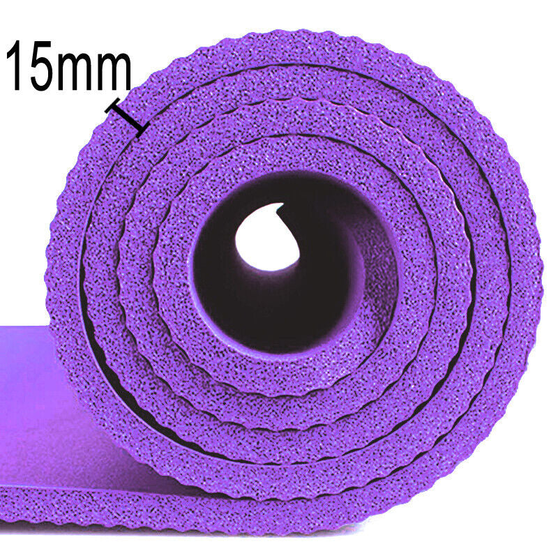 Transform Your Workout with Our Super Thick 15mm Non-Slip Yoga Mat - Perfect for Yoga, Pilates, and Fitness Sessions! 🌟🧘‍♀️💪