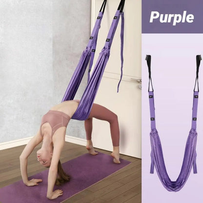 Aerial Yoga Hammock, Multifunctional Soft Fabric Swing for Dancers and Pilates, Adjustable Inversion Equipment for Home & Gym with Storage Bag, Portable Pilates Equipment, Multifunctional Pilates