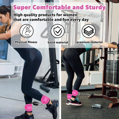 Ankle Resistance Bands, Ankle Bands for Working Out with Cuffs, Resistance Bands for Leg Butt Training Workout Equipment for Kickbacks Hip Gluteus Training Exercises, Ankle Strap with Exercise Bands Outdoorfun Fitness