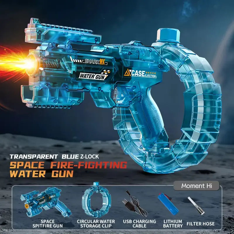 Electric Water Blaster with Lights & Sound Effects, Automatic Water Gun for Kids & Adults, Powerful Water Pistol for Pool, Beach, Backyard & Summer Vibes