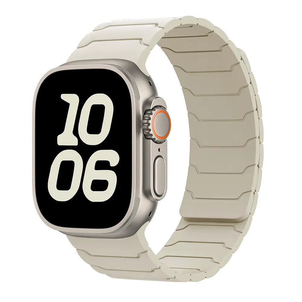 Ultra Soft Magnetic Silicone Smart Wearable Accessories, Apple Watch Replacement Bands for Ultra 2/Se/Series 11-3, Sport Waterproof Adjustable 38-49Mm Wrist Strap for Men