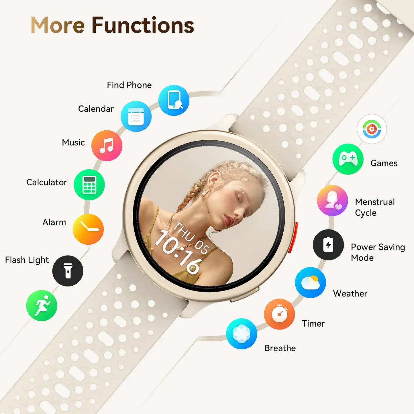 FANYAR-02 AI Smartwatch with Silicone Band, 1.27In Full Touch Screen,Ip68 Waterproof Bluetooth Music Player,Heart Rate/Sleep Monitor Fitness Tracker for Iphone Android Phones Health Smartwatch Wearable Smartphone Wristwatch Sport Mode Tiktokshopsummersale