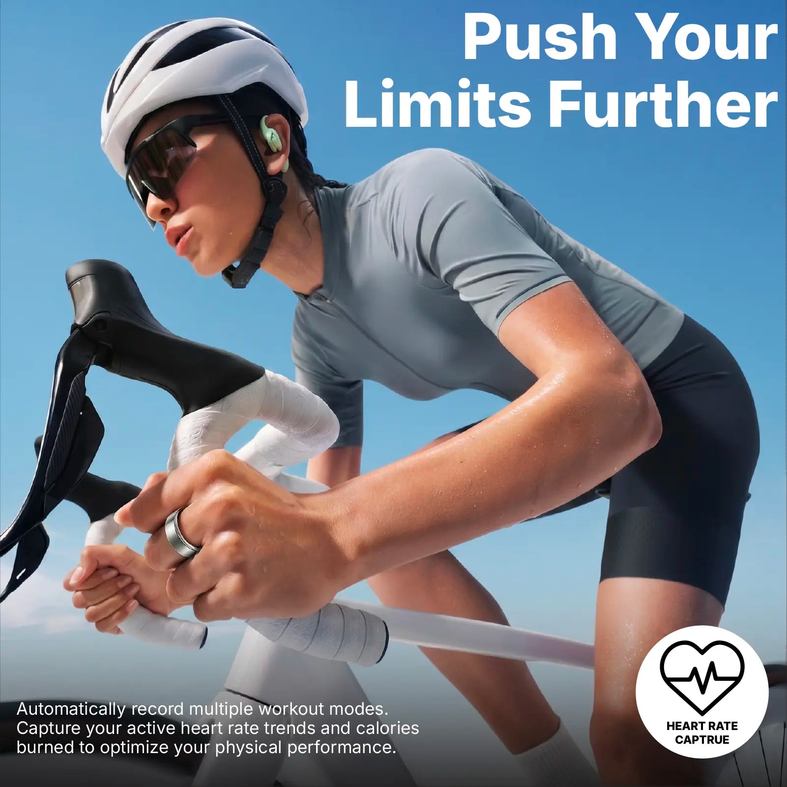 BRILO T07 Modern round Smart Ring Health Tracker - Wearable Devices, Electronic Gadgets, Wireless Fitness Tracker for Work, Aerospace Titanium, 64Kb+8Kb Storage, IP68 Waterproof, Step Counter, Sleep Insights, Free App, Charging Case Included