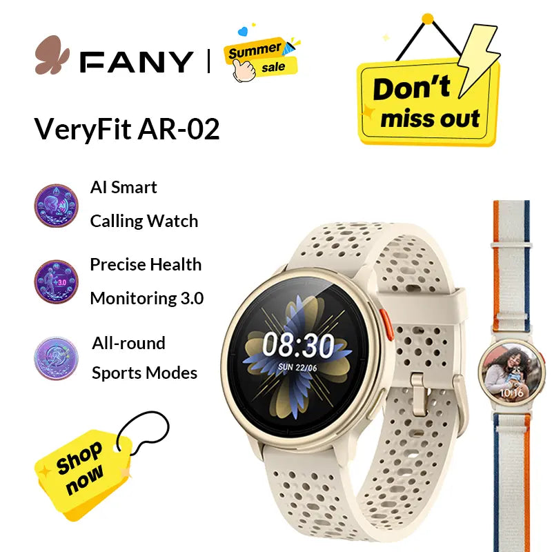 FANYAR-02 AI Smartwatch with Silicone Band, 1.27In Full Touch Screen,Ip68 Waterproof Bluetooth Music Player,Heart Rate/Sleep Monitor Fitness Tracker for Iphone Android Phones Health Smartwatch Wearable Smartphone Wristwatch Sport Mode Tiktokshopsummersale