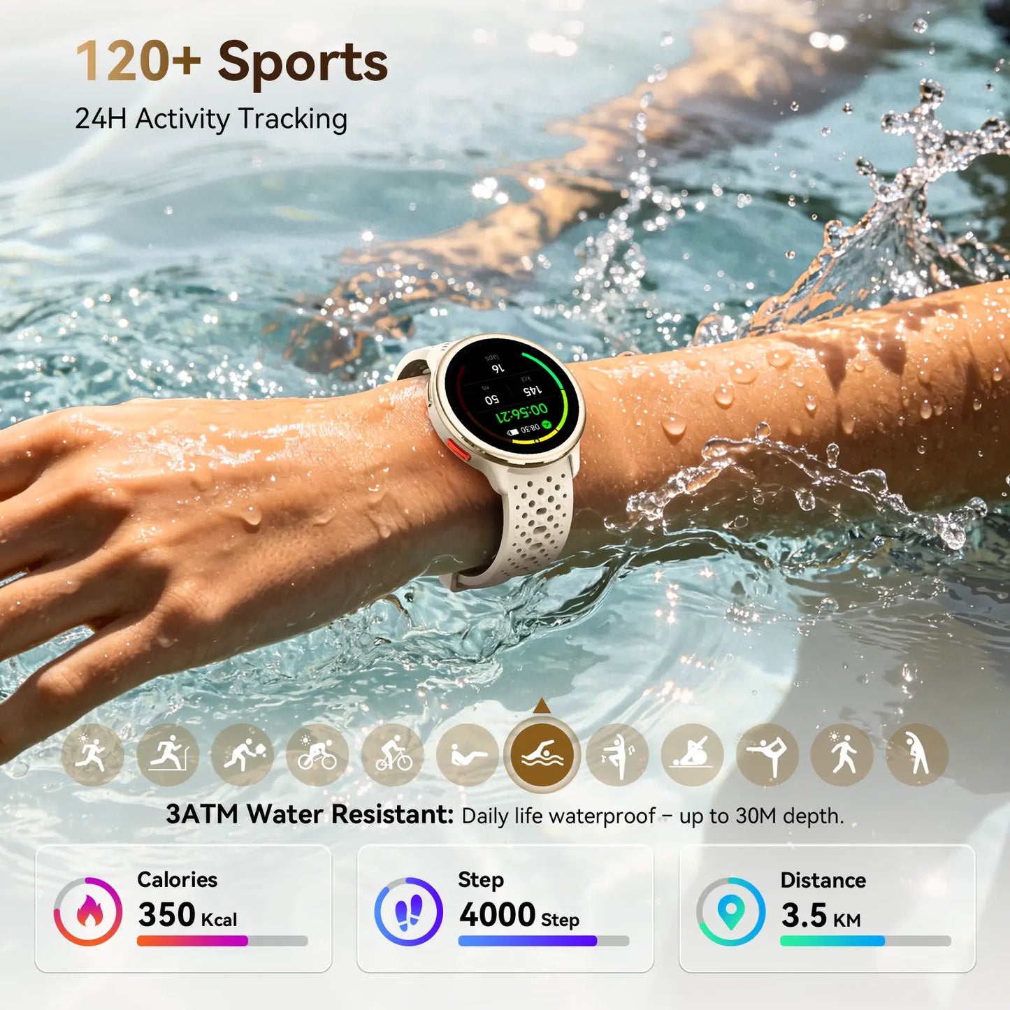 FANYAR-02 AI Smartwatch with Silicone Band, 1.27In Full Touch Screen,Ip68 Waterproof Bluetooth Music Player,Heart Rate/Sleep Monitor Fitness Tracker for Iphone Android Phones Health Smartwatch Wearable Smartphone Wristwatch Sport Mode Tiktokshopsummersale