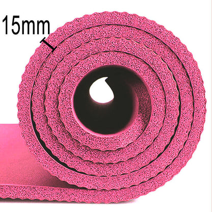 Transform Your Workout with Our Super Thick 15mm Non-Slip Yoga Mat - Perfect for Yoga, Pilates, and Fitness Sessions! 🌟🧘‍♀️💪