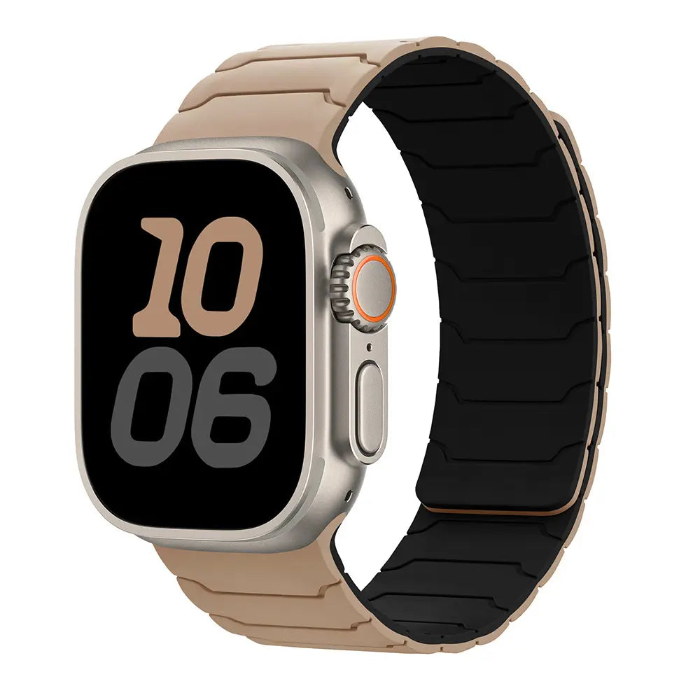 Ultra Soft Magnetic Silicone Smart Wearable Accessories, Apple Watch Replacement Bands for Ultra 2/Se/Series 11-3, Sport Waterproof Adjustable 38-49Mm Wrist Strap for Men