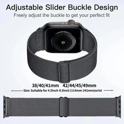 5-Pack Nylon Elastic Apple Watch Bands | Soft Breathable Sport Straps Compatible with Apple Watch Ultra & Series 10/9/8/7/6/5/4/3/2/1/SE | Adjustable Unisex Watch Bands
