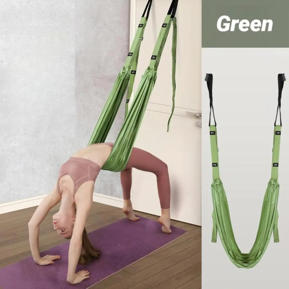 Aerial Yoga Hammock, Multifunctional Soft Fabric Swing for Dancers and Pilates, Adjustable Inversion Equipment for Home & Gym with Storage Bag, Portable Pilates Equipment, Multifunctional Pilates