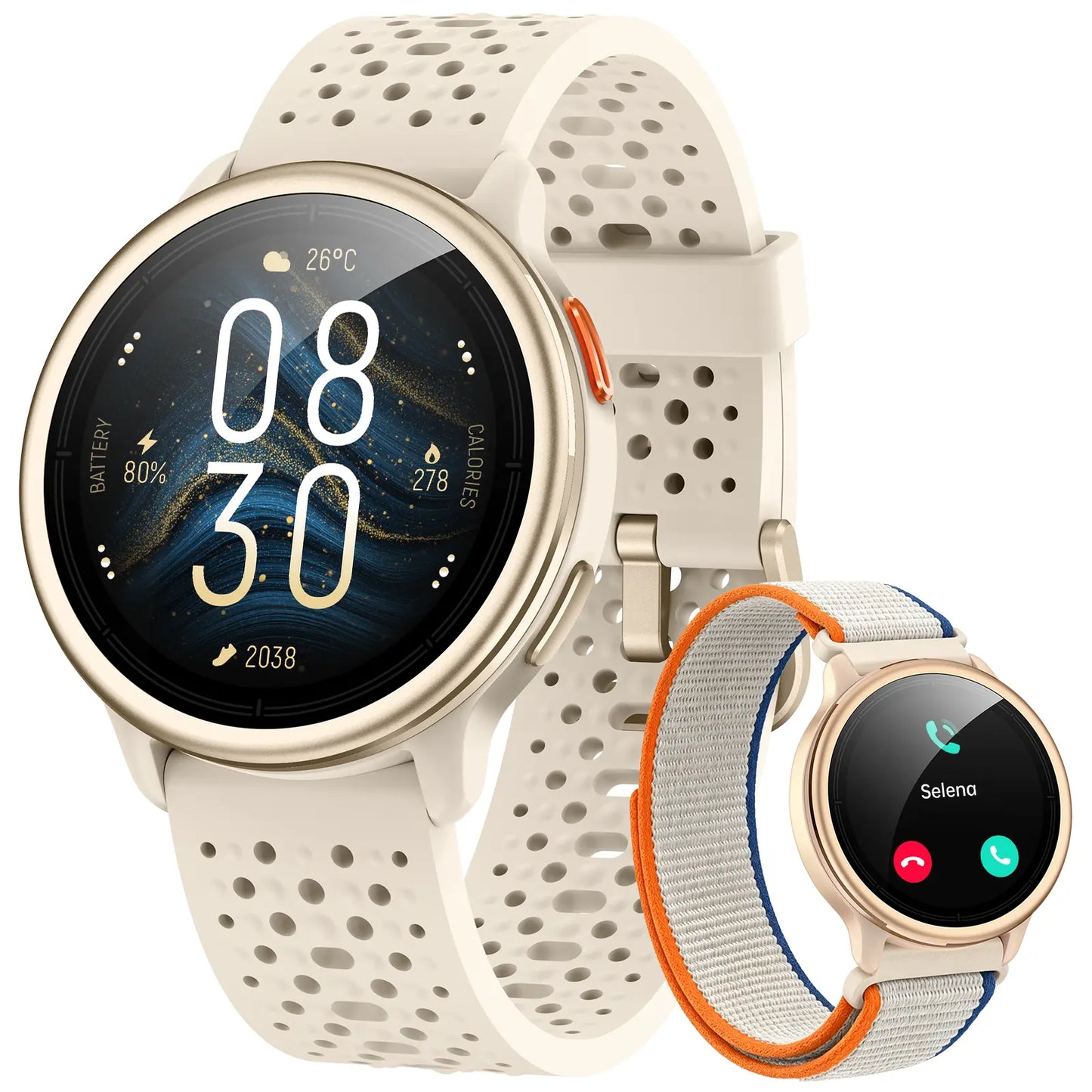 FANYAR-02 AI Smartwatch with Silicone Band, 1.27In Full Touch Screen,Ip68 Waterproof Bluetooth Music Player,Heart Rate/Sleep Monitor Fitness Tracker for Iphone Android Phones Health Smartwatch Wearable Smartphone Wristwatch Sport Mode Tiktokshopsummersale