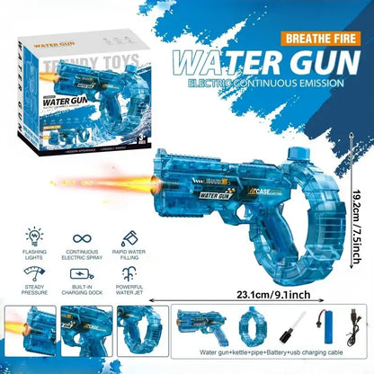 Electric Water Blaster with Lights & Sound Effects, Automatic Water Gun for Kids & Adults, Powerful Water Pistol for Pool, Beach, Backyard & Summer Vibes