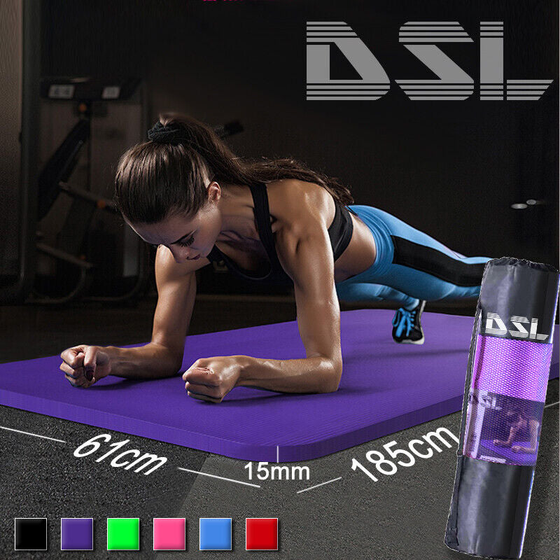 Transform Your Workout with Our Super Thick 15mm Non-Slip Yoga Mat - Perfect for Yoga, Pilates, and Fitness Sessions! 🌟🧘‍♀️💪