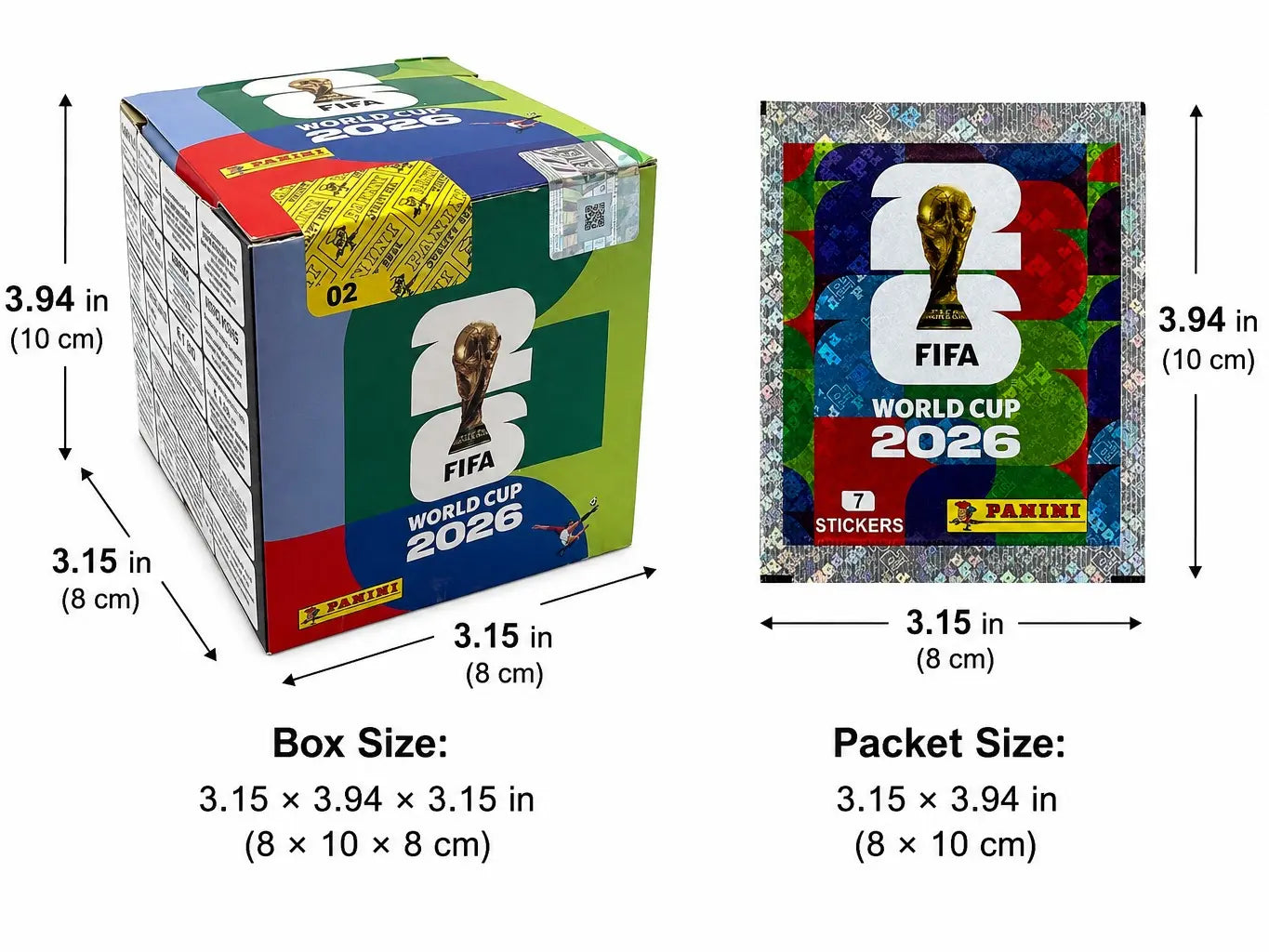 FIFA/PANINI Authorized World Cup Star Sticker Commemorative Booklet, Each Box of Stickers Contains 50 Bags, with 7 Stickers per Bag