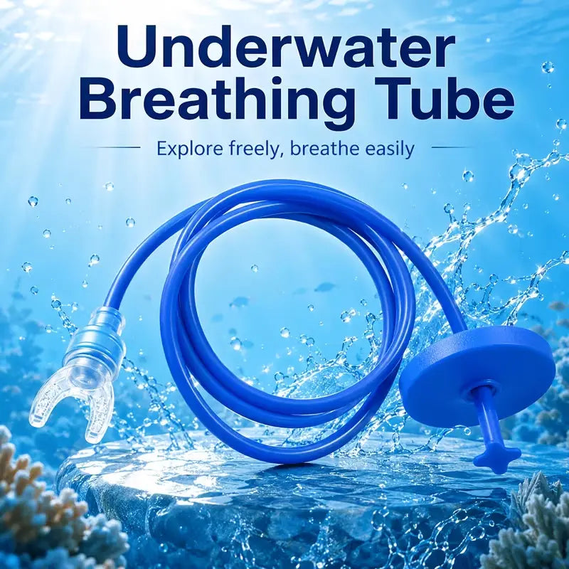 Diving Oxygen Supply Set, Scuba Breathing Tube Withsplash-Resistant Single-Head/Dual-Head Regulator,Silicone Leak-Proof Underwater Breathing Valve,Snorkeling Mask Snorkels for Diving Training, Underwatersnorkels