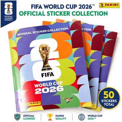 FIFA/PANINI Authorized World Cup Star Sticker Commemorative Booklet, Each Box of Stickers Contains 50 Bags, with 7 Stickers per Bag