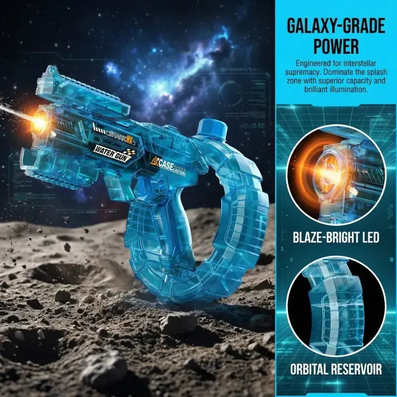 Electric Water Blaster with Lights & Sound Effects, Automatic Water Gun for Kids & Adults, Powerful Water Pistol for Pool, Beach, Backyard & Summer Vibes