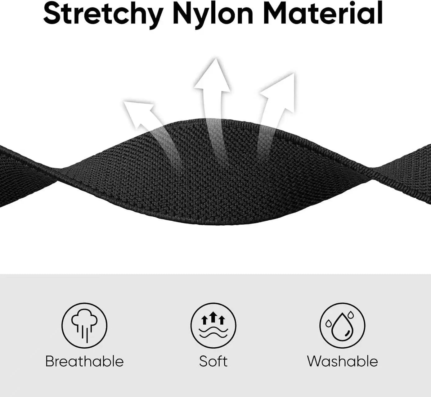 5-Pack Nylon Elastic Apple Watch Bands | Soft Breathable Sport Straps Compatible with Apple Watch Ultra & Series 10/9/8/7/6/5/4/3/2/1/SE | Adjustable Unisex Watch Bands