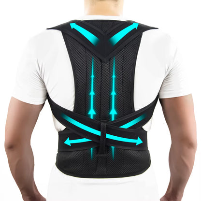 Back Brace Posture Support for Women and Men, Shoulder Straightener, Adjustable Full Back Support for Upper and Lower Back