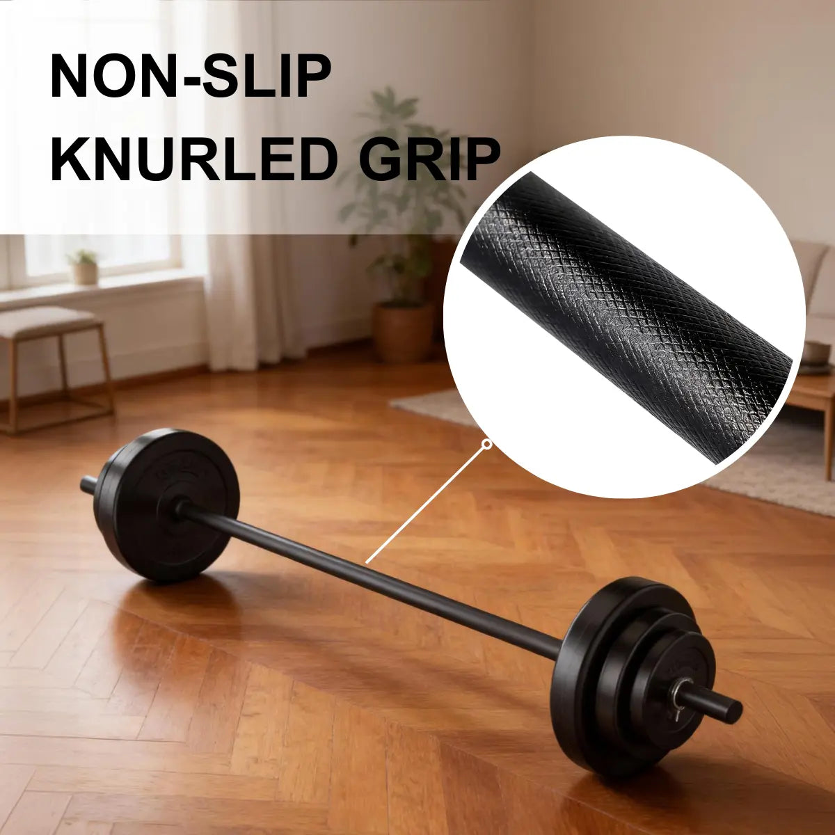 RELIFE Unisex Adjustable 45 LB Barbell Set - Free Weight Lifting Bar with Adjustable Weights for Home Gym Strength Train, Resistance Training, Full Body Workout & Body Recomp, Fit at Home