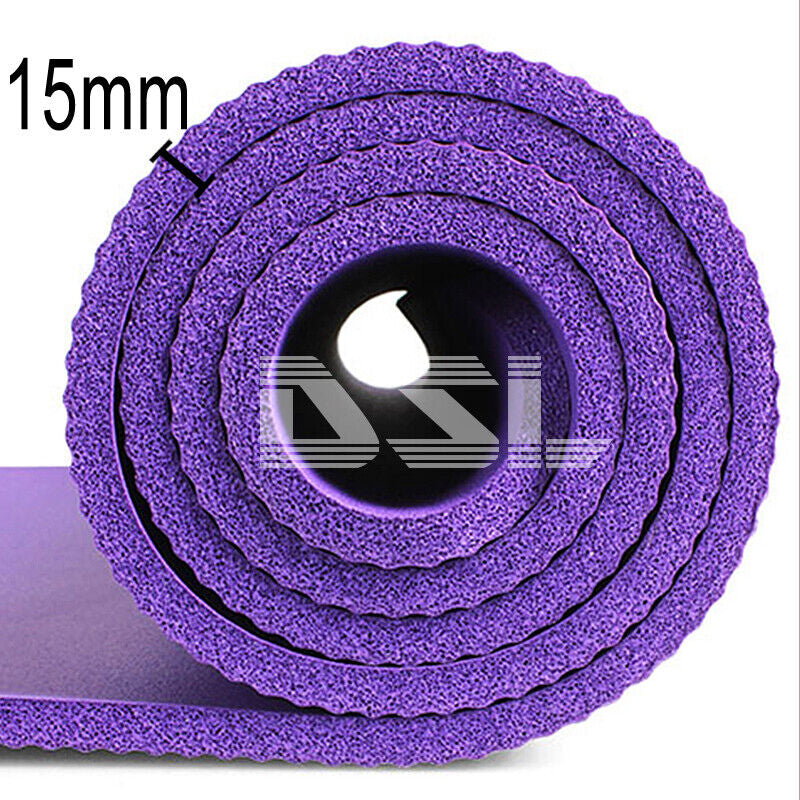 Transform Your Workout with Our Super Thick 15mm Non-Slip Yoga Mat - Perfect for Yoga, Pilates, and Fitness Sessions! 🌟🧘‍♀️💪