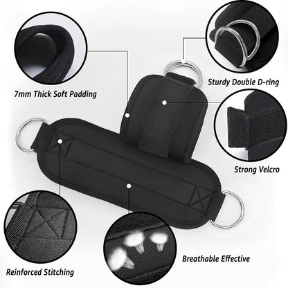Ankle Resistance Bands, Ankle Bands for Working Out with Cuffs, Resistance Bands for Leg Butt Training Workout Equipment for Kickbacks Hip Gluteus Training Exercises, Ankle Strap with Exercise Bands Outdoorfun Fitness