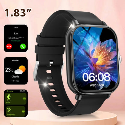 Free Delivery Smart Watch, Bluetooth Connect, 1.83 Hd Screen, Wireless Call & Music, Multiple Sports Modes, Text Message, Music Player, Daily Tool, Ideal Gift, Unisex
