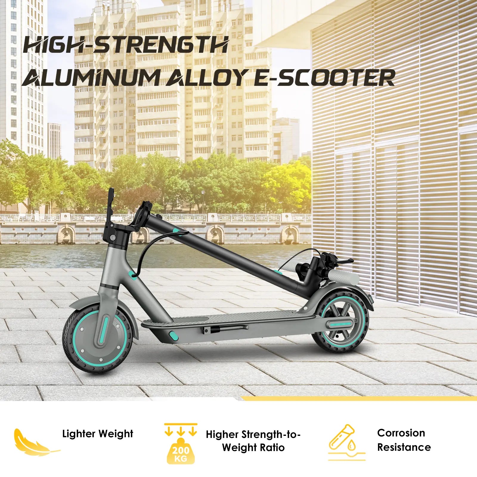 [Mother'S Day Flash Sale] Folding Electric Scooter - 350W Motor, 19 MPH Top Speed, App Control, Disc Braking System, Adjustable Handlebars, Non-Waterproof App Controlled Commuting High Speed Scooter, App Controlled Scooter